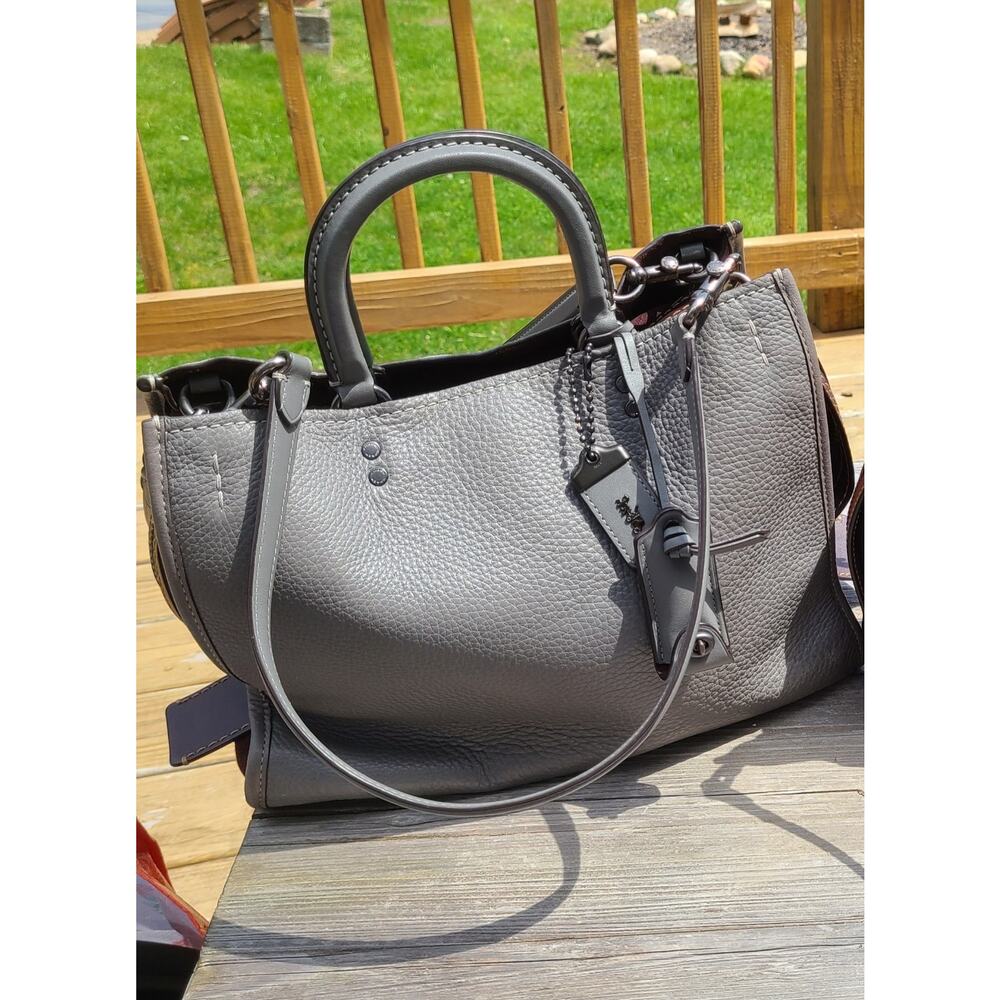 Coach 1941 Rogue 31 Grey/Oxblood Natural Glovetanned Pebble Leather 23755